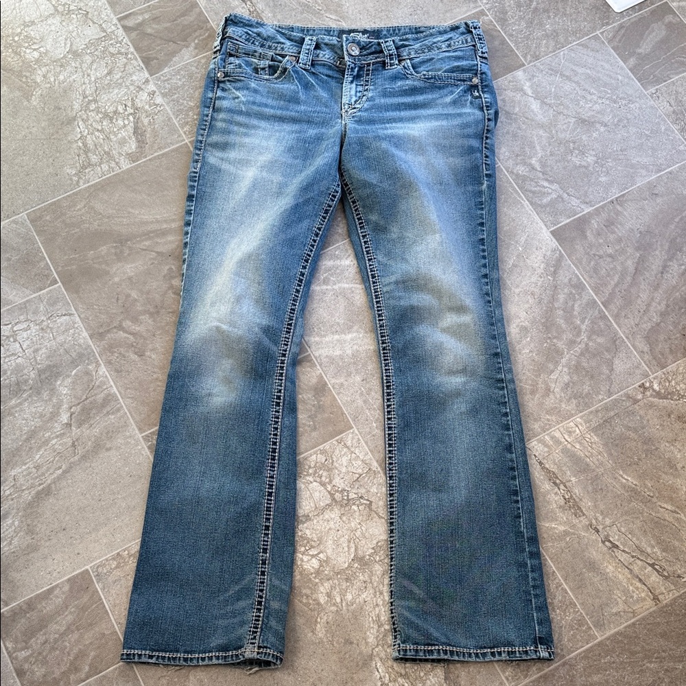 Silver SUKI slim boot cut W30/L31 Classic Blue Denim Jeans